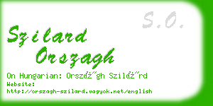 szilard orszagh business card